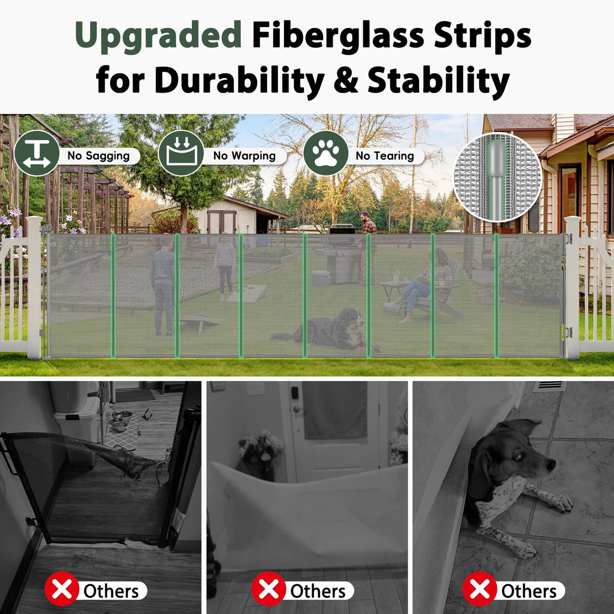 Retractable Baby Gates Extra Wide Driveway Gate Garage Fence