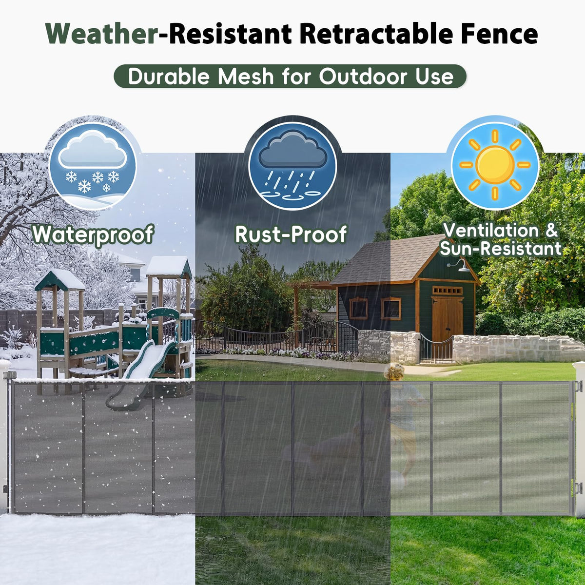 Retractable Baby Gates Extra Wide Driveway Gate Garage Fence