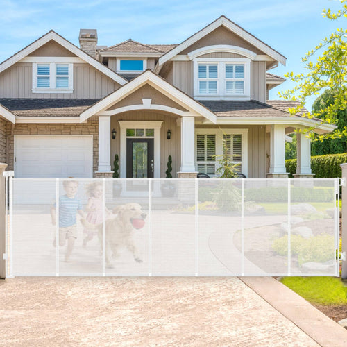 Retractable Baby Gates Extra Wide Driveway Gate Garage Fence